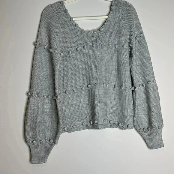 STORIA Gray Pom Pom Sweater - Picture 13 of 13